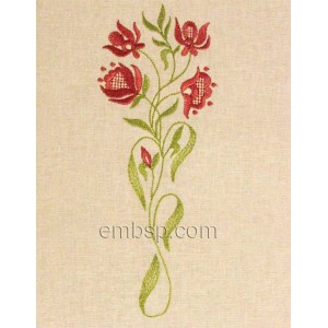 Flower Machine Embroidery Designs size 109*274mm