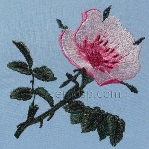 Briar flower Machine Embroidery Designs in the hoop 140*171mm