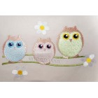 Owls Machine Embroidery Designs size 220*144mm