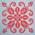 Flower ornament Cross-stitch Machine Embroidery Designs Size 140*140mm