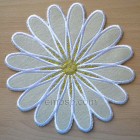 Flowers Applique Camomile Placemat Machine Embroidery Designs size 199*199mm