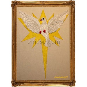 Dove of peace Machine Embroidery Designs Size 195*260mm