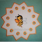 Doily "Bee" Machine Embroidery Designs size 63*62mm