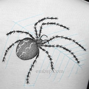 Spider Machine Embroidery Designs size 240*199mm