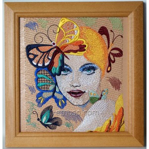 Painting «Butterfly» Machine Embroidery Designs size 159*187mm