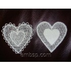 Lace hearts Machine Embroidery Designs (2 designs) Size 72*69mm