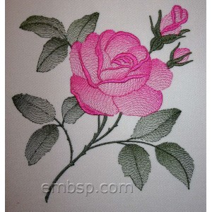 Flower Rose Machine Embroidery Designs size 154*162mm