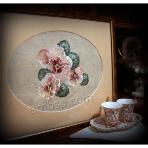 Flowers Pansies Machine Embroidery Designs size 172*169mm