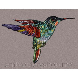 Hummingbird Machine Embroidery Designs size 187*121 мм