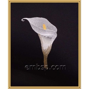 Calla Flower Machine Embroidery Designs size 95*128mm