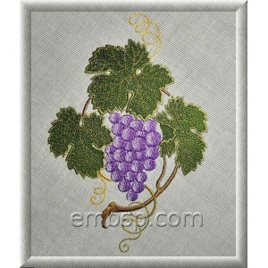 Bunch of grapes Machine Embroidery Designs size 133*197mm