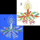 Candle with bells (2 designs) nyr0049