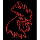 Fire Rooster (4 designs for hoop 140*200 mm) brd0044