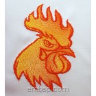 Fire Rooster (4 designs for hoop 106*150 mm) brd0045