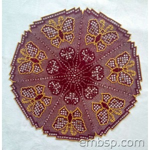 Lace Doily «Butterfly» Machine Embroidery Designs size 198*239mm