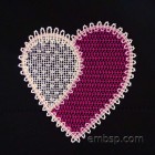 Lace Heart Machine Embroidery Designs size 105*109mm