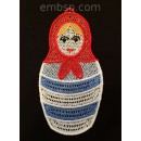 Lace Russian doll Matreshka Machine Embroidery Designs size 62*120m