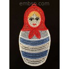 Lace Russian doll Matreshka Machine Embroidery Designs size 62*120m