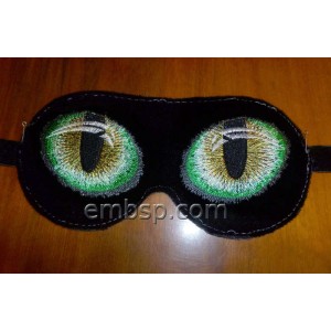 Сat eyes mask Machine Embroidery Designs size 193*94mm 
