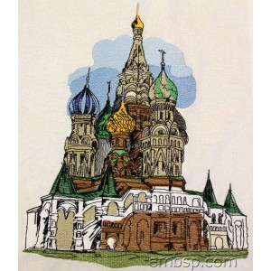 St Basil's Church Machine Embroidery Designs size  254*316mm
