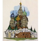 St Basil's Church Machine Embroidery Designs size  254*316mm