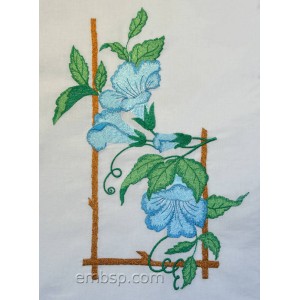 Flowers Convolvulus Machine Embroidery Designs size 195*288mm