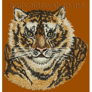 Tiger Machine Embroidery Designs size 171*176mm