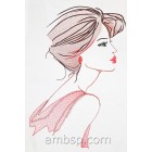 Design Girl in red Machine Embroidery Designs (2 variants) size 196*341mm