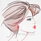 Machine embroidery design Girl in red ppl0032