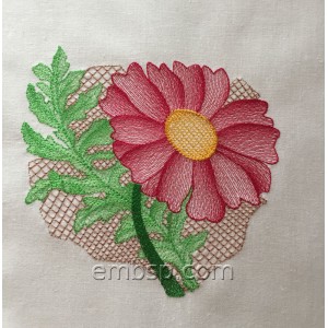 Flower Machine Embroidery Designs size 158*153mm