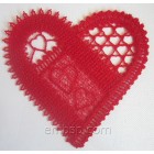 Lace Heart Machine Embroidery Designs size 117*114mm