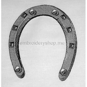 Horseshoe Machine Embroidery Designs size 136*162mm