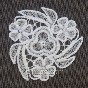 Lacy Decoration Machine Embroidery Designs size 136*138mm