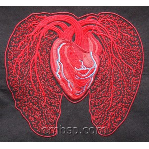 Heart Machine Embroidery Designs size 215*187mm