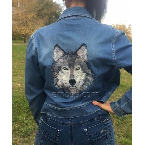 Wolf Machine Embroidery Designs size 196*253mm
