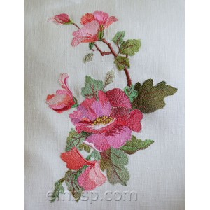 Flowers Morning kiss Machine Embroidery Designs size 164*245mm_rotated