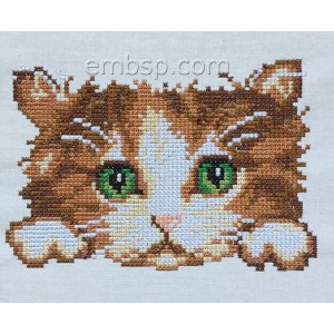 Сross stitch  kitten Machine Embroidery Designs size 144*98mm