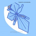 Fragment of the design Cutwork "Wild Orchid" cut0051 for a test embroidery