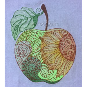 Apple of life Machine Embroidery Designs size 180*219mm