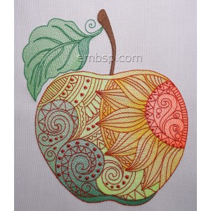 Apple of life Machine Embroidery Designs size 200*244mm