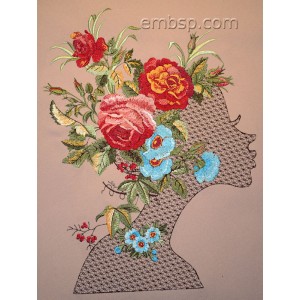 Flower Fairy Machine Embroidery Designs size 210*280mm