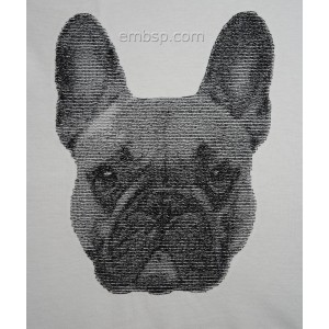 Dog French bulldog Machine Embroidery Designs size 192*248mm