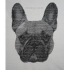 Dog French bulldog Machine Embroidery Designs size 192*248mm