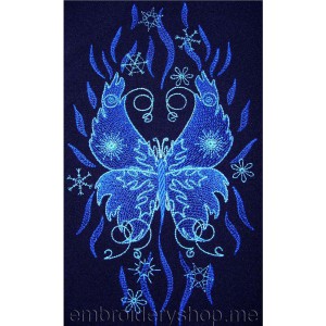 Butterfly Machine Embroidery Designs size 142*246mm