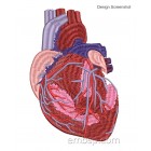 Machine embroidery design Satin Heart hrt0016