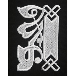 Monogram initial letter A Machine Embroidery size 67*100 mm