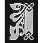 Monogram initial letter A Machine Embroidery size 67*100 mm