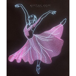 Design Ballerina Machine Embroidery Designs size 169*199mm