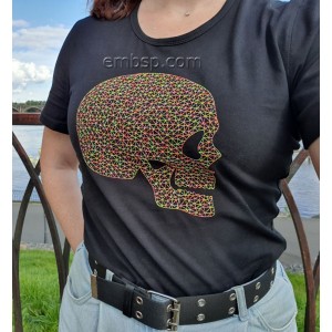 Skull Machine Embroidery Designs size 192x200