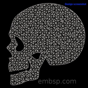 Skull Machine Embroidery Designs size 179x187